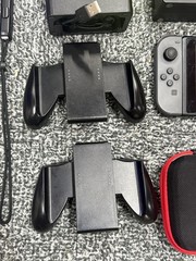 Nintendo Switch 1 Handheld System Black/Grey w/Accessories Joycons Tested Works