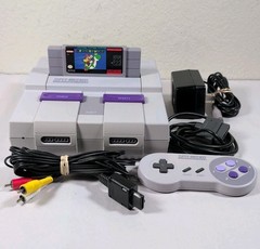 Super Nintendo SNES Console Bundle w/ Super Mario World Tested Working