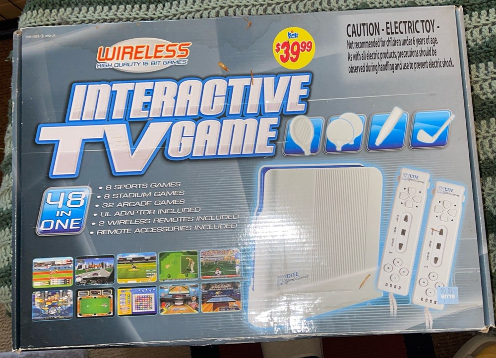 Excite Wireless Interactive TV Game 48 Games 32 Arcade Games **See Descrip**
