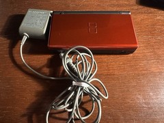Nintendo DS Lite Authentic Console Crimson Handheld System -W/ Charger
