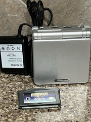 Nintendo Game Boy Advance SP Console Silver (GBA SP) Tested + Bonus