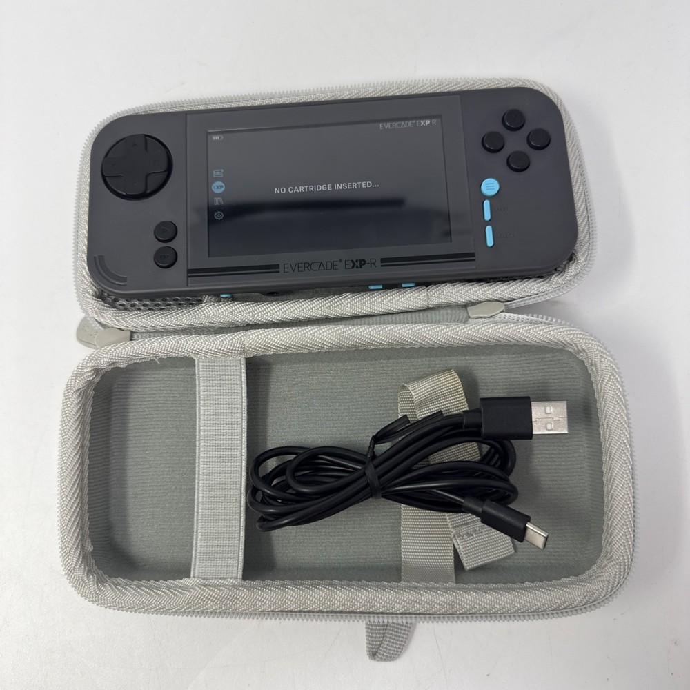 Blaze Evercade EXP Handheld Console – Gray + Case + USB-C – Tested Working