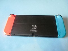 Nintendo Switch OLED System Console w/Neon Red & Blue Joy-Cons + Dock & Extras
