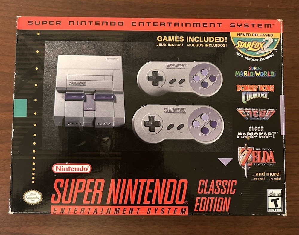 Nintendo SNES Classic Edition Mini Console CIB w/ 2 Controllers & HDMI Cable