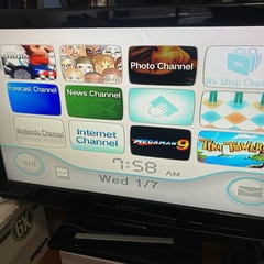 wii console bundle W/4 Controllers Extra Game Cords 2 Games. As Is. Tested Works
