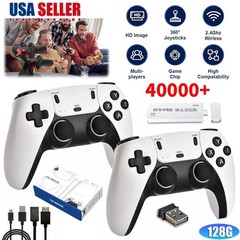 4K 128G HDMI TV Video Game Stick Gaming Console Gamepad 2 Wireless Controller