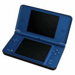 Nintendo DSi XL Handheld System Midnight Blue w Case, Charger, Mario Bros Games.