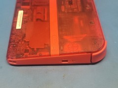 Nintendo 2DS Handheld System Transparent Red With Oem Stylus, Minor Bright Spot.