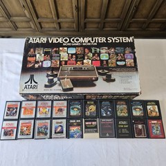 Vintage 1980 Atari CX-2600A Gaming Console Very Clean IN BOX 20 Extra Games READ