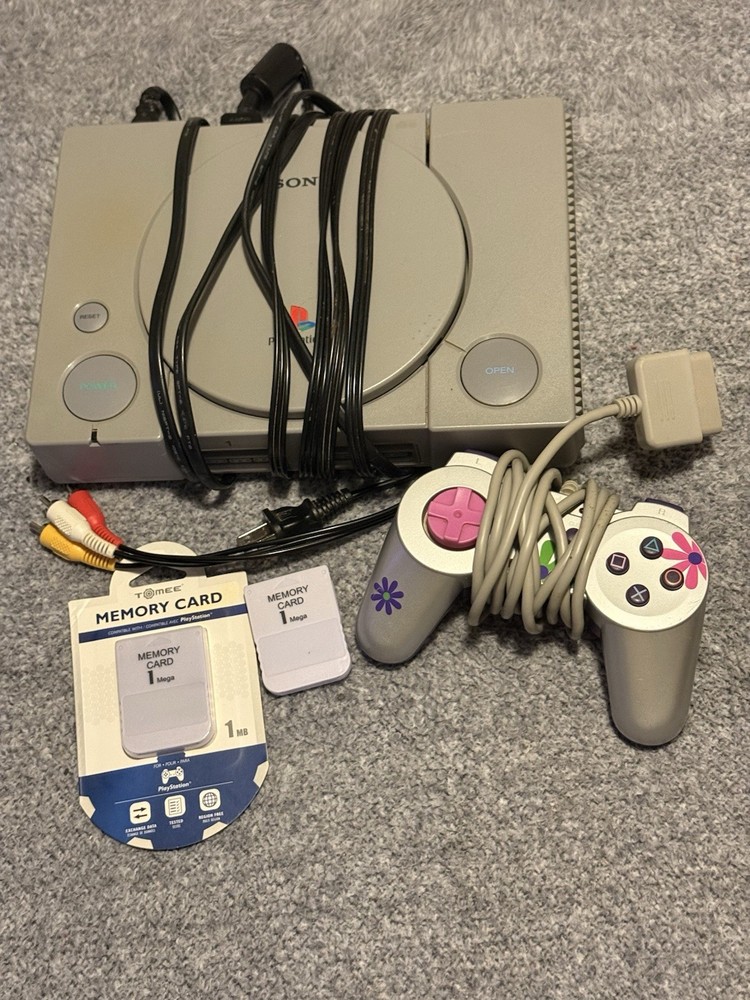PS1 Console Barbie Controller 2 Memory Cards 1GB Each