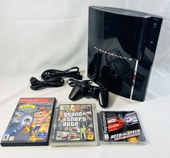 Sony PlayStation 3 80GB Console PS3 Bundle CECHE01 Backwards Compatible 3 games