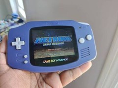 Gameboy Advance Solid indigo Blue IPS V2 MOD 10 Level Brightness Level