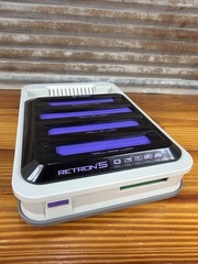 Hyperkin Retron 5 – Console Only (no cords) Grey w/ purple AS IS PARTS or REPAIR