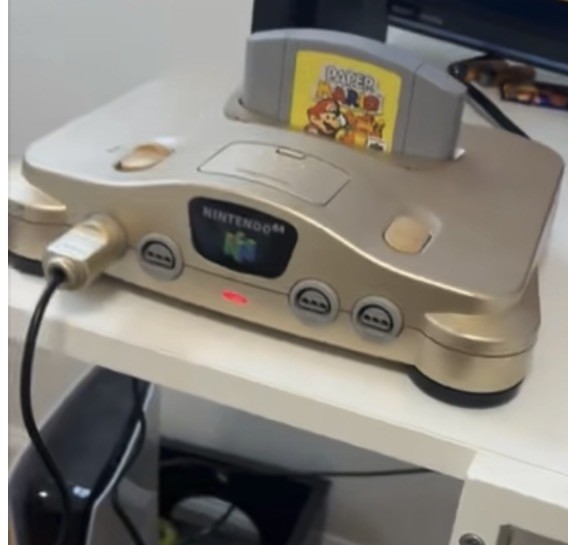 Nintendo 64 Gold Console Bundle, Works Region Free w/ Controller + Cords – Read