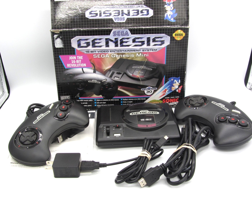Sega Genesis Classic Mini Console (MK-16000) Authentic In Box & Tested Clean!