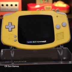 Yellow Game Boy Advance GBA Console with iPS V5 Backlight Backlit LCD MOD