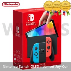 Nintendo Switch OLED Model HEG-001 Handheld Console – 64GB – Neon Blue/Neon Red