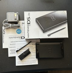 CIB In Box USA Onyx Gloss Black Nintendo DS Lite Handheld Console System Charger