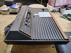 Atari 2600A Wood Grain Console, CX 2600A, No Power, Damaged Top, Parts Repair