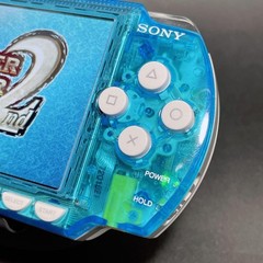 Sony PSP-1000 IPS Screen Skeleton Blue White MOD Tested Working Region Free