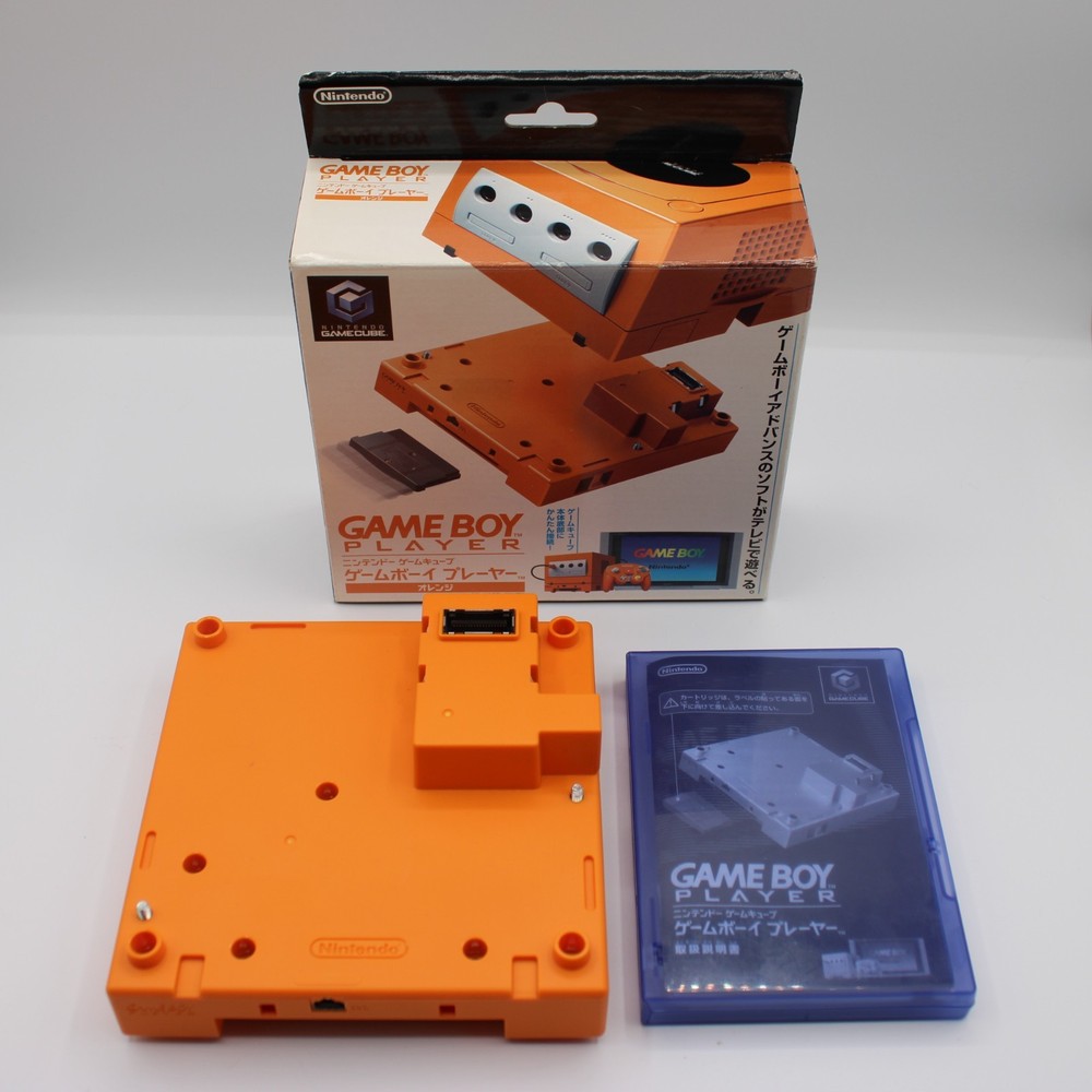 Nintendo GameCube Spice Orange Game Boy Player w/ Startup Disc CIB Japan Tested