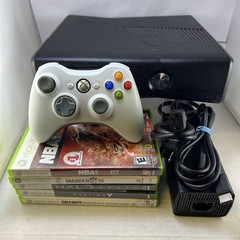 Xbox 360 S Slim 4GB Console Bundle Controller Lot Of 5 Games #ML31