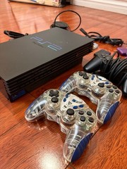 Working SONY PlayStation 2 Console + 3 Controllers (2 Wireless) + 3 Memory Cards