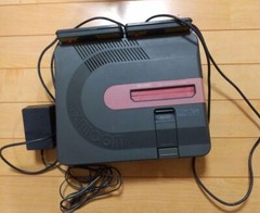 Sharp Twin Famicom AN-500B WITH Genuine adapter + Joy card FOR PARTS