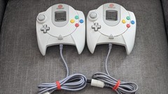 SEGA Dreamcast White 2 Controllers OEM 3 Games VMU Memory Bundle TESTED/WORKING!
