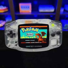Clear GameBoy Advance GBA Console with iPS Backlight Backlit LCD Mod