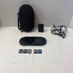 Sony PlayStation Vita Slim PS VITA PCH-2001 Black Tested W/ Games READ BELOW