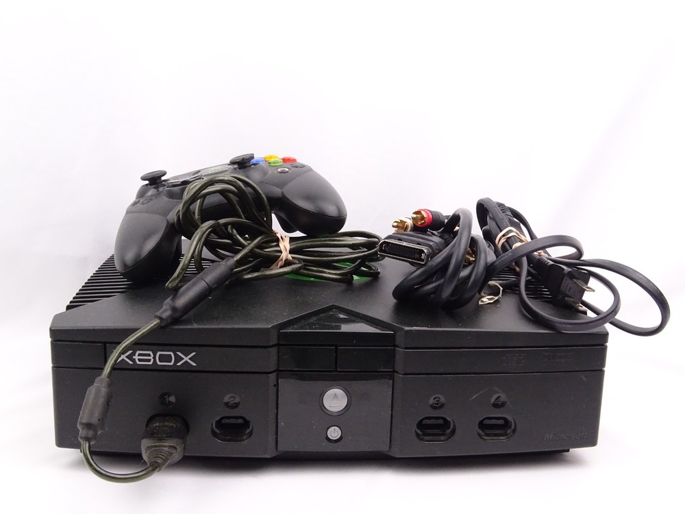 Microsoft Original Xbox OG Console Controller Power AV Cable Tested Working
