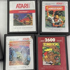 Atari 2600 Console Bundle Console, 1 Joystick Controller, 4 Games lot UNTESTED