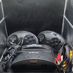 AtGames Sega Genesis Classic Mini Retro Console Bundle – 80 Built-In Games – T
