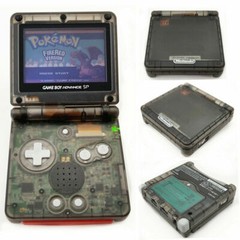 Nintendo Game Boy Advance GBA SP Transparent Clear Black System AGS 001