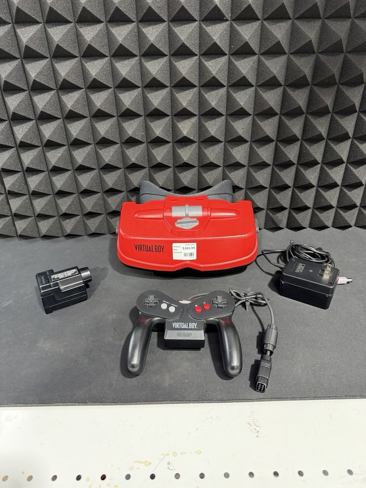 Nintendo Virtual Boy Console Controller Eye Shade No Stand Tested
