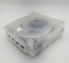 Sega Dreamcast Console System Bundle Clear Case & New Clock Battery HKT-3020