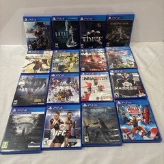 Sony PS4 CUH-1215A 500GB Black Console Bundle Controller+ 16Games Lot Tested