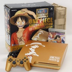 PS3 Playstation3 ONE PIECE GOLD Console CECH-3000B 320GB Tested System 68