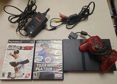 Sony Playstation 2 PS2 SLIM Console SCPH-70012 w/Game Controller & Cables Bundle