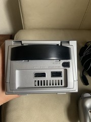 Nintendo GameCube DOL-001 Console Platinum With 3 Games, Cords And Controller.