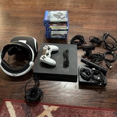 Sony PS4 1TB CUH-2215B Console Lot w/ Controller, Games, & VR Tested. Free Ship