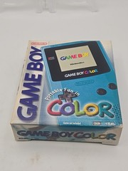 Nintendo Game Boy Color Handheld Game Console (Teal With Box And Inserts Tested)
