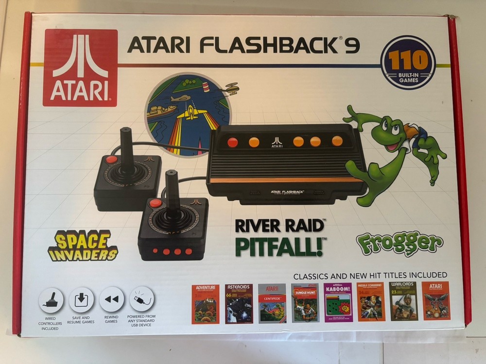 Atari Flashback 9 River Raid Pitfall Frogger 110 Built-In Games NIB