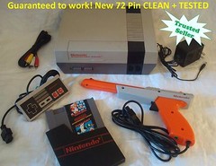 Nintendo NES Original Console System SUPER MARIO w/ Zapper ALL WORKING TESTED