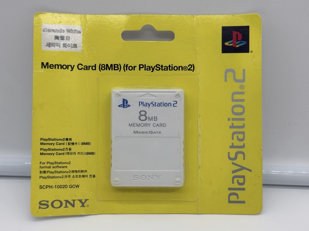 EXTREMELY RARE SEALED PS2 White Memory Card 8MB for PlayStation 2 Korean Version