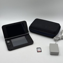 Nintendo 3DS XL Black Tested With Charger, Stylus Carry Case Excellent Condition