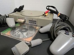 Sony PlayStation 1 Console Bundle 2 Controllers Tested Working W/ CTR Game