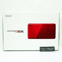 Nintendo 3DS Metallic Red CTR-S-RDBA Game Console Touch Pen CTR-001 Japan NEW