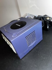 Nintendo GameCube DOL-001 Indigo Purple Console W/ Controller Cables Works Great
